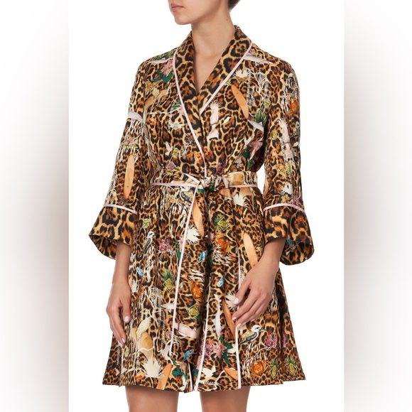 Camilla Fauna Electro Roll Collar Pajama Jacket NWOT XS S - Picture 3 of 14